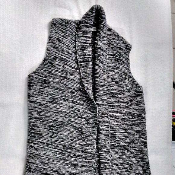 NEW Gap Black White Gray Marbled Top Open Front Cardigan Sweater Size M Medium - Picture 11 of 14